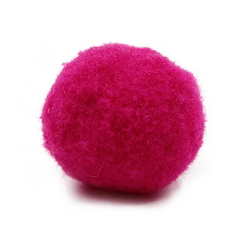 Pompón algodón acrílico – Fucsia