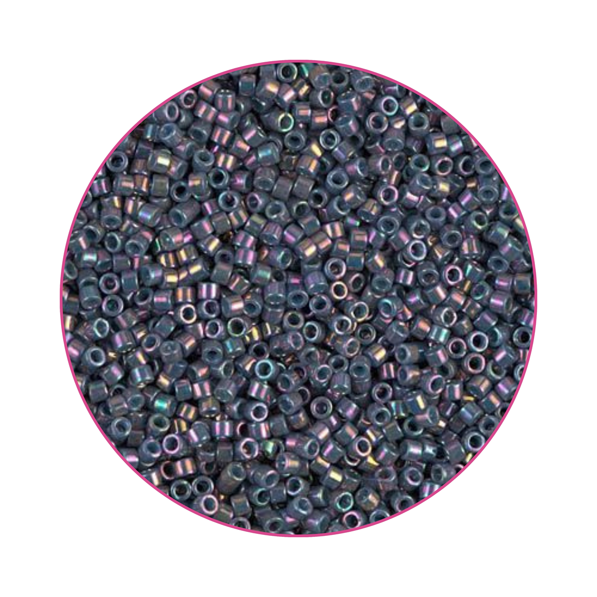 DB-0134 Miyuki Delica 11/0, Opaque Purple Gray Rainbow Luster