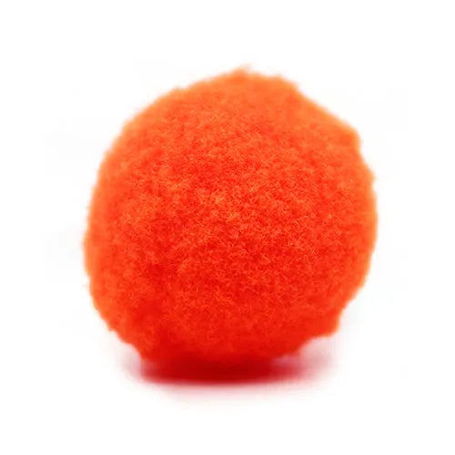 Pompón algodón acrílico – Naranja neón