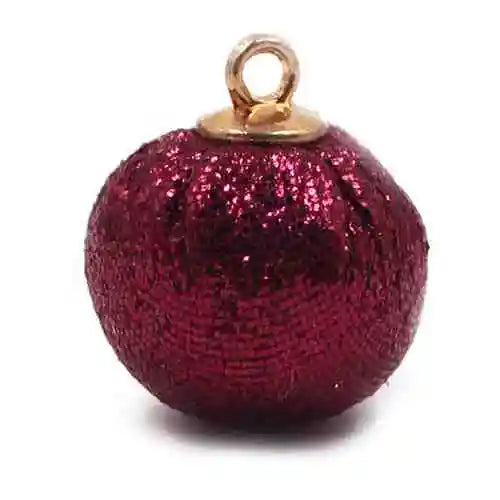 Pompón pendiente liso – Estampado Vinotinto