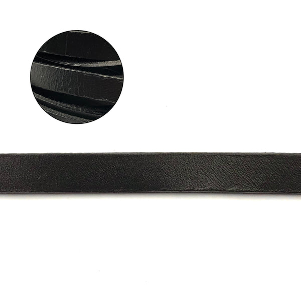 Cuero Plano Negro 8mm