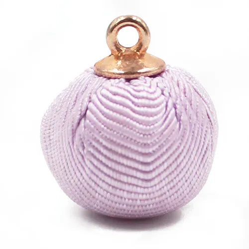 Pompón pendiente liso – Estampado Lila