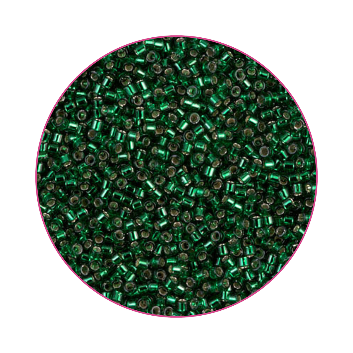 DB-0148 Miyuki Delica 11/0, Silver Lined Green