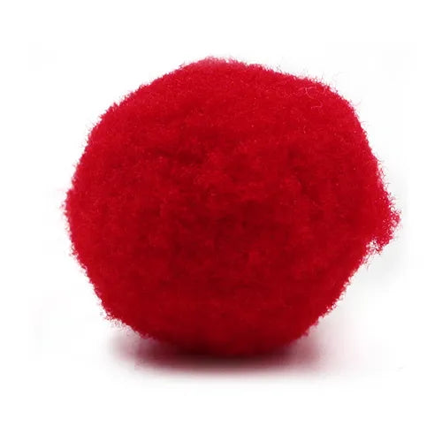 Pompón algodón acrílico – Rojo