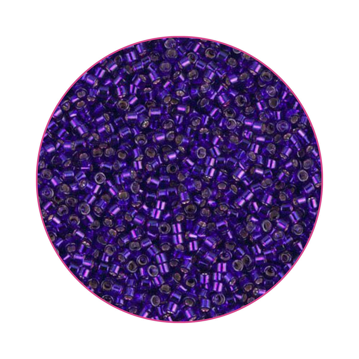 DB-0610 Miyuki Delica 11/0 Dyed Silver Lined Dark Violet