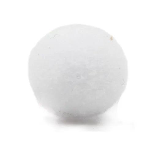 Pompón algodón acrílico – Blanco