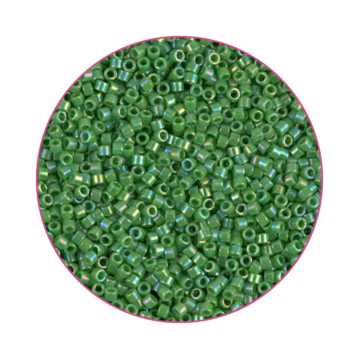 DB-0163 Miyuki Delica 11/0, Opaque Green AB