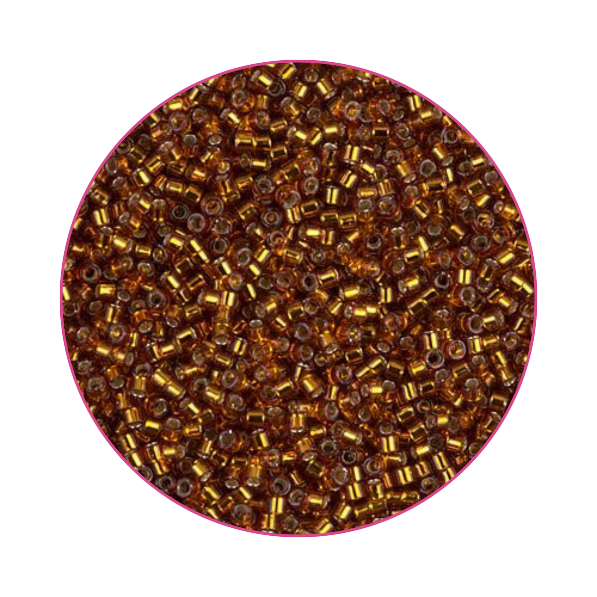 DB-0144 Miyuki Delica 11/0, Silver Lined Amber