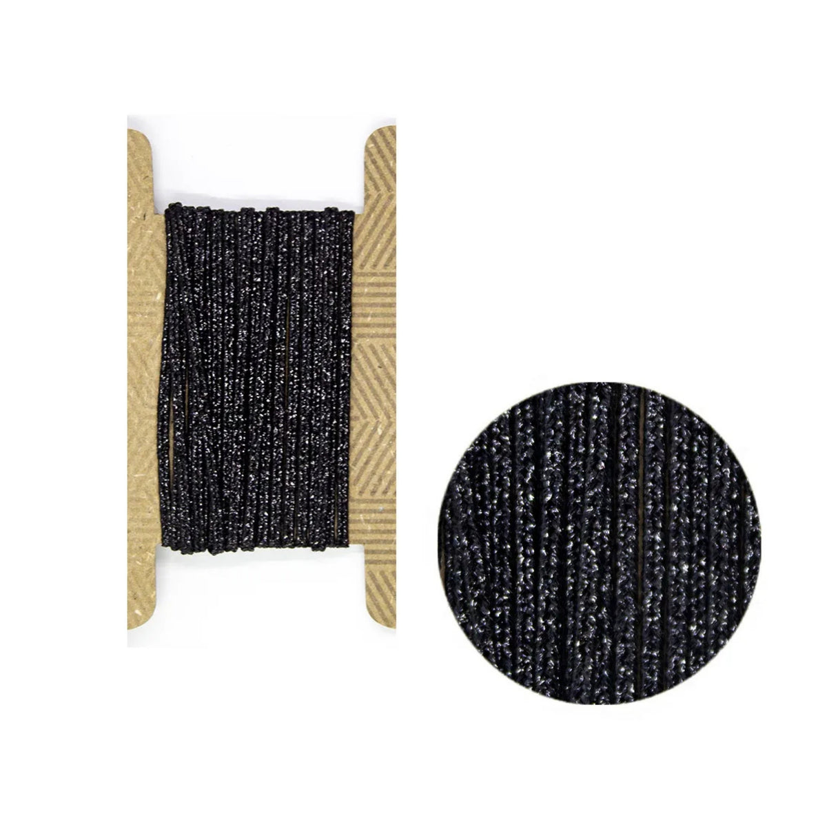 Cordón Metalizado Turco Soutache Black/Negro