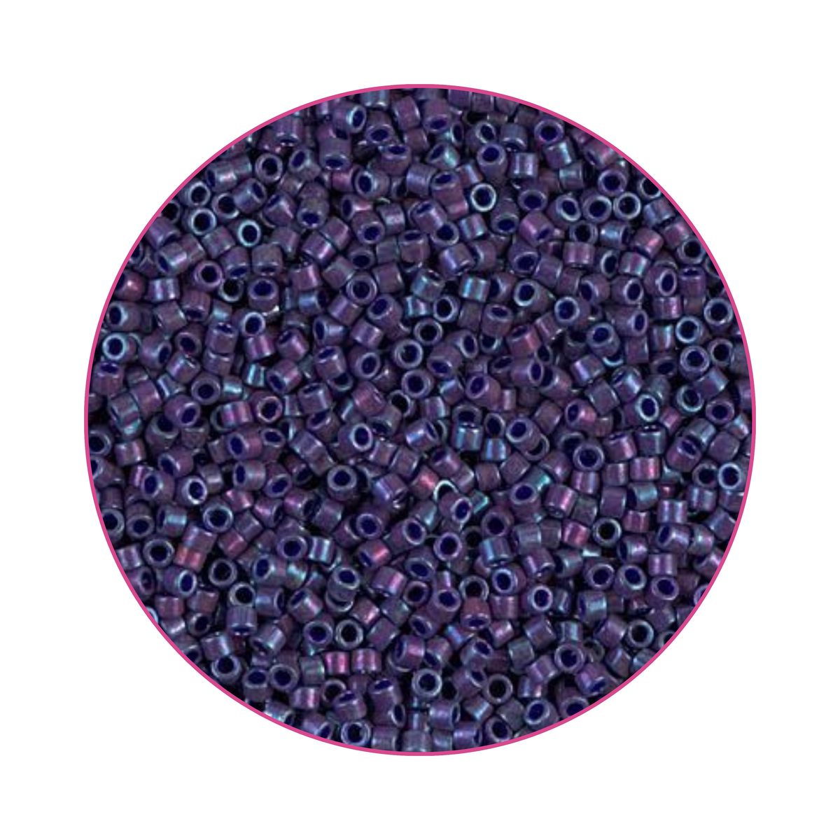 DB-0135 Miyuki Delica 11/0, Opaque Purple Rainbow Luster