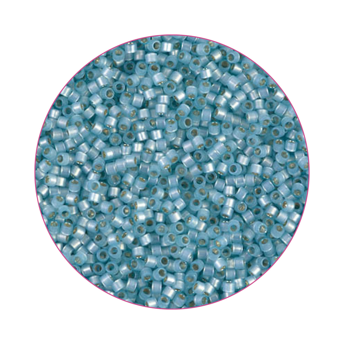 DB-0628 Miyuki Delica 11/0 Aqua Alabaster/Opal Silver Lined-Dyed