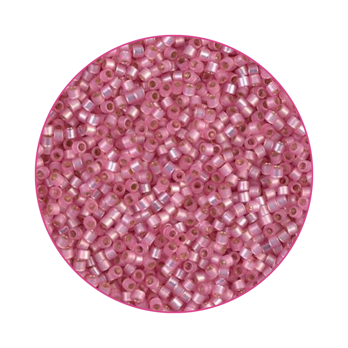 DB-0625 Miyuki Delica 11/0 Dyed Rose Silverlined Alabaster