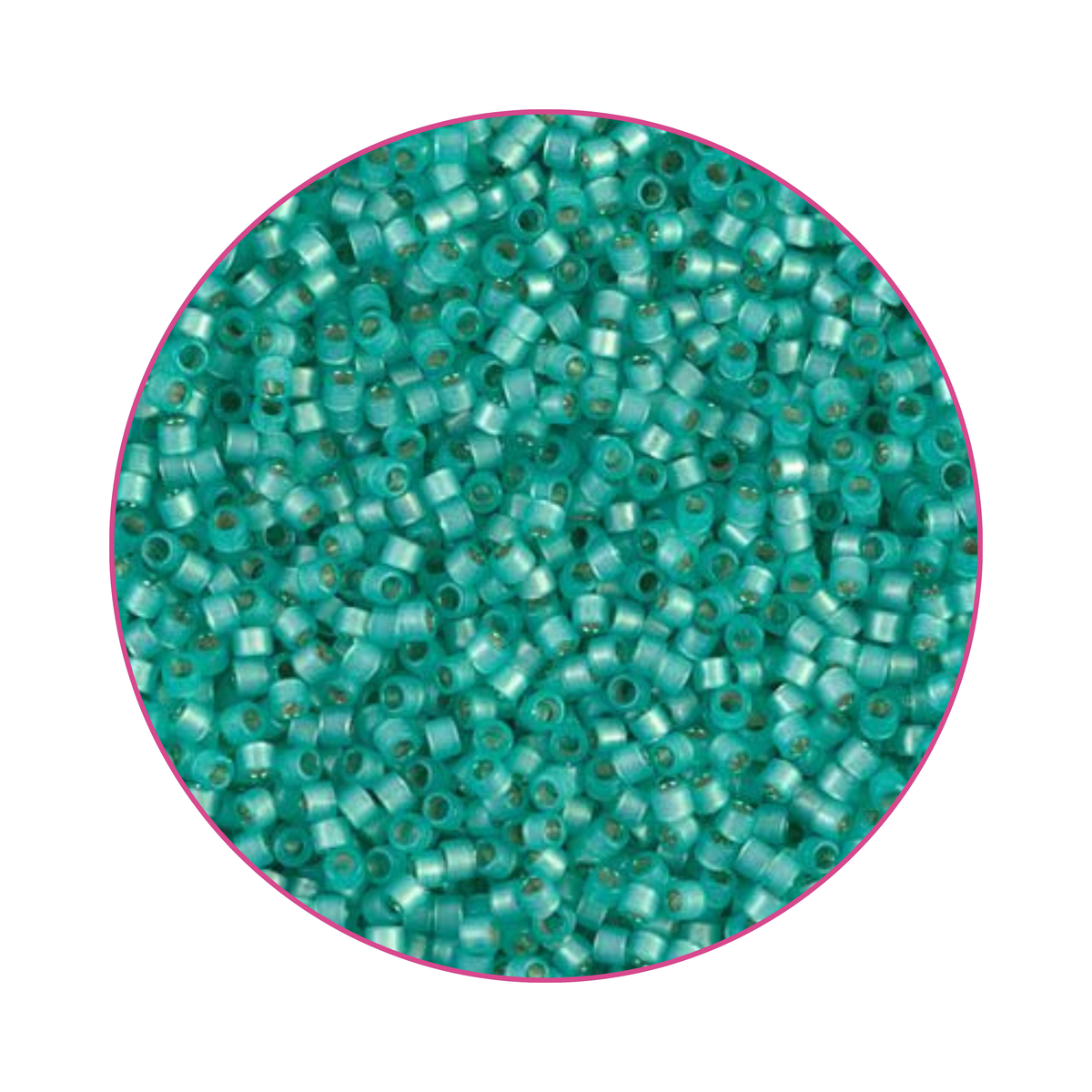 DB-0627 Miyuki Delica 11/0 Dyed Aqua Green Silver Lined Alabaster