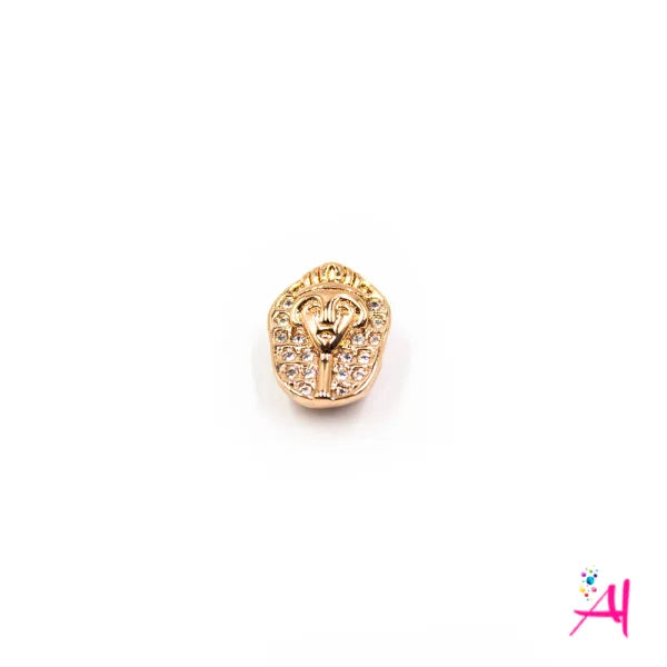 Dije Rodio – Micro Pave Faraón Oro Rosa Circón Blanco