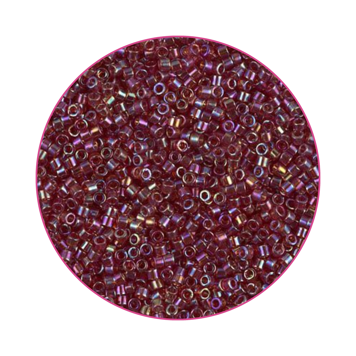 DB-1242 Miyuki Delica 11/0 Cranberry oscuro transparente AB.