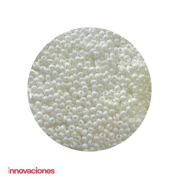 Mostacilla Checa #10 Blanco Perlado