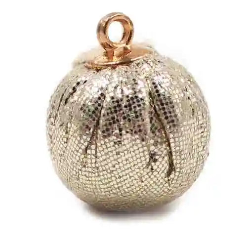 Pompón pendiente liso – Estampado Dorado