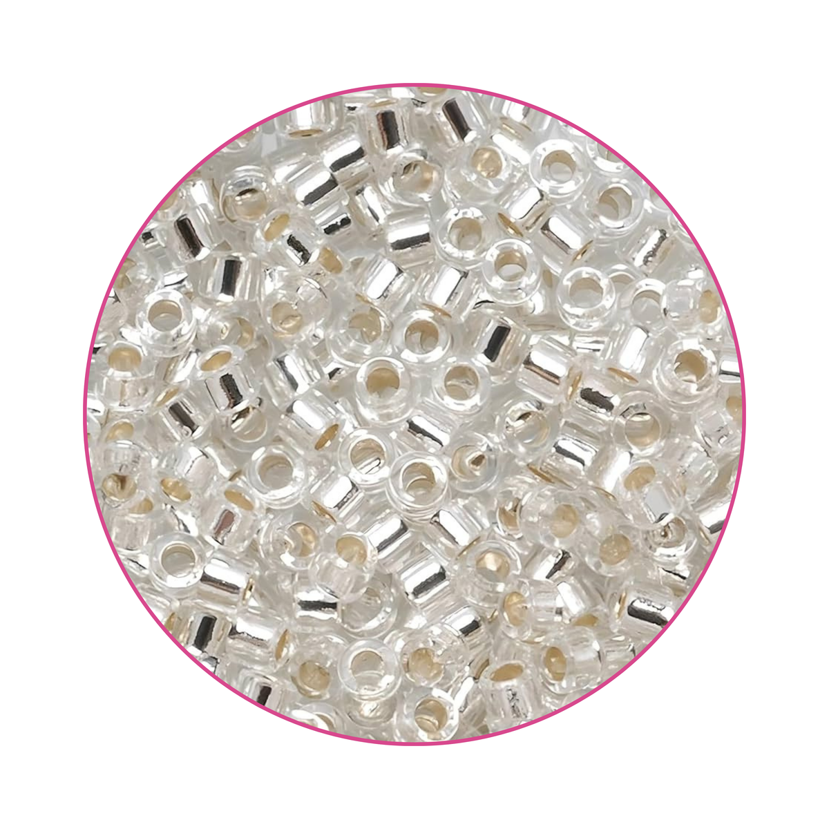 DB-0041 Miyuki Delica 11/0, Silver Lined Crystal