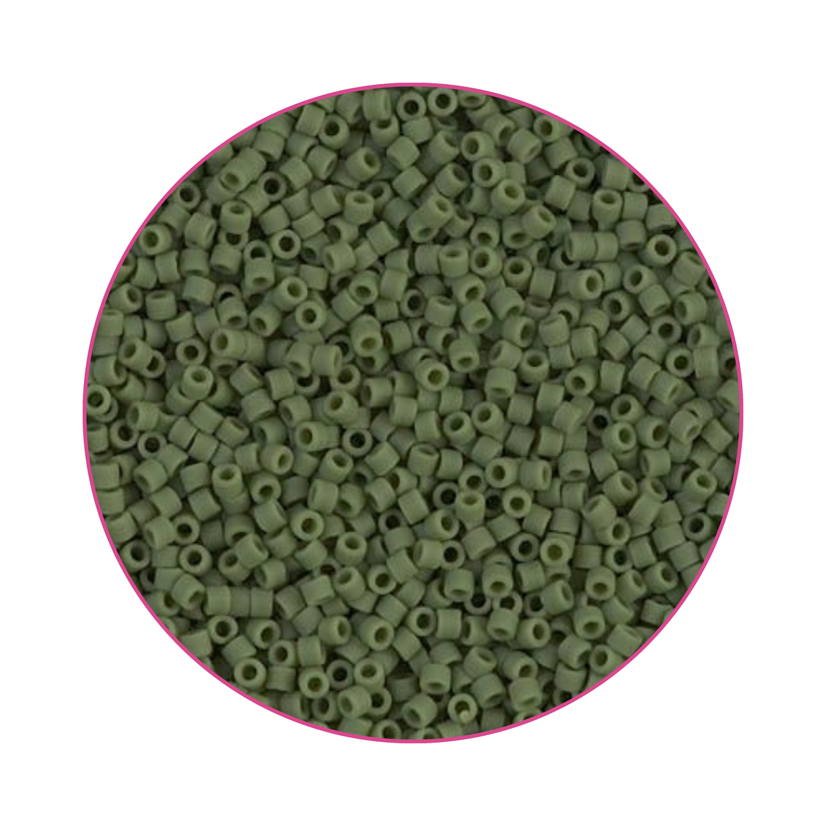 DB-1585 Miyuki Delica 11/0  Verde Aguacate Mate Opaco